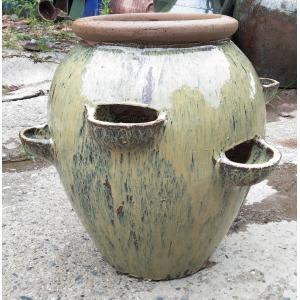 Rustic Garden Pots, Outdoor Pots, Ceramic Pots, Strawberry Jar, GRT9016
