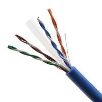 China 250MHz 24AWG UTP Cat6 Plenum Bare Copper CCA Wire CMR CMP Rated on sale