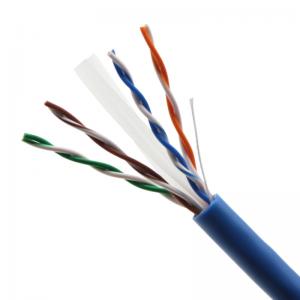 China 250MHz 24AWG UTP Cat6 Plenum Bare Copper CCA Wire CMR CMP Rated supplier