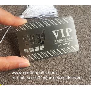 Etching steel VIP member cards, Custom photo etching metal name cards