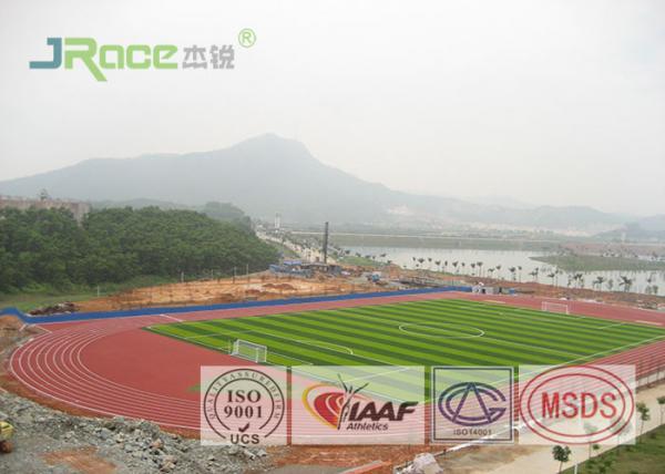 Waterproof Outdoor Jogging Track Surface , All Weather Running Track Material