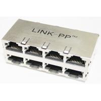 China 2 X 4 Ports Network Stacked RJ45 Magjack For Gigabit Router 0833-2X4R-33 on sale