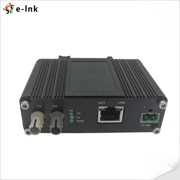 Mini Industrial 10BASE-T to 10BASE-FL Ethernet Media Converter