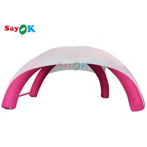 Event Sponsored X Shape Inflatable Spider Tent Advertising Promo Tent White And Pink