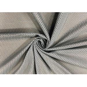 120GSM Breathable Polyester Mesh Fabric For Gym Bag Office Chair Grey Color