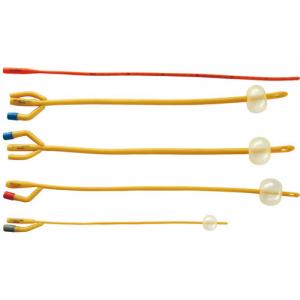 China Medical 2 Way Antimicrobial Silicone Coated Latex Foley Catheter Male Fr12-26 supplier