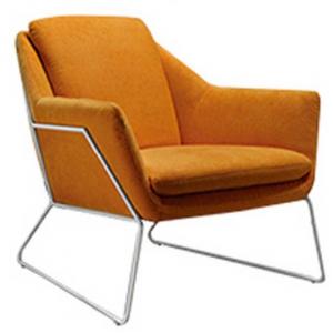 Modern steel frame fabric relax chair New York chaise lounge chair for living room furniture