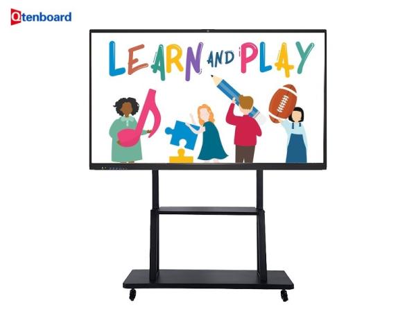 Qtenboard Interactive White Board Ai Function Android 14.0 Windows Dual System For Education