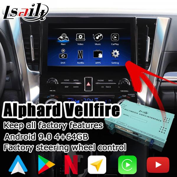 Android auto wireless carplay multimedia interface for Toyota Alphard Vellfire