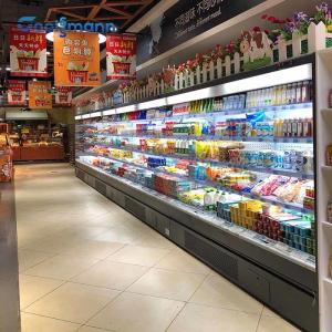 China Fruit Vegetable Refrigerated Show Case , 830L Supermarket Chilled Display Cabinet supplier