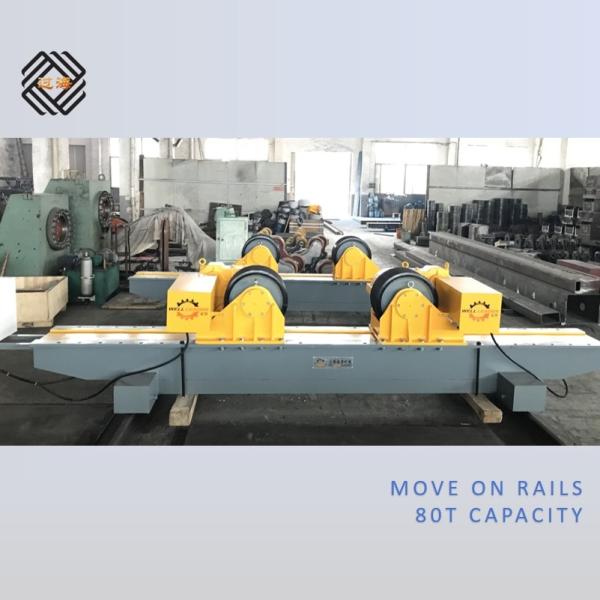 6 M/h to 60 M/h Welding Pipe Roller Rotator with PU Metal Rollers Moving on Rails