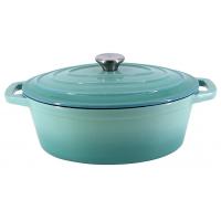 China Rust Proof Enamel Coating Cast Iron Braiser With Lid on sale