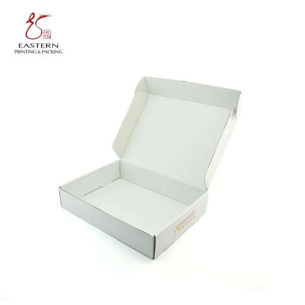 China Logo Printed Customized White Corrugated Cardboard Shipping Boxes Folders Type for Safe Packaging wholesale