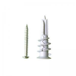 China Nail Screw Plastic Anchors Plug 13*40mm For Building Construction supplier