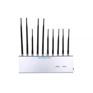 VHF UHF Cell Phone Wifi Jammer 10 Bands High Gain Antenna For School / Military