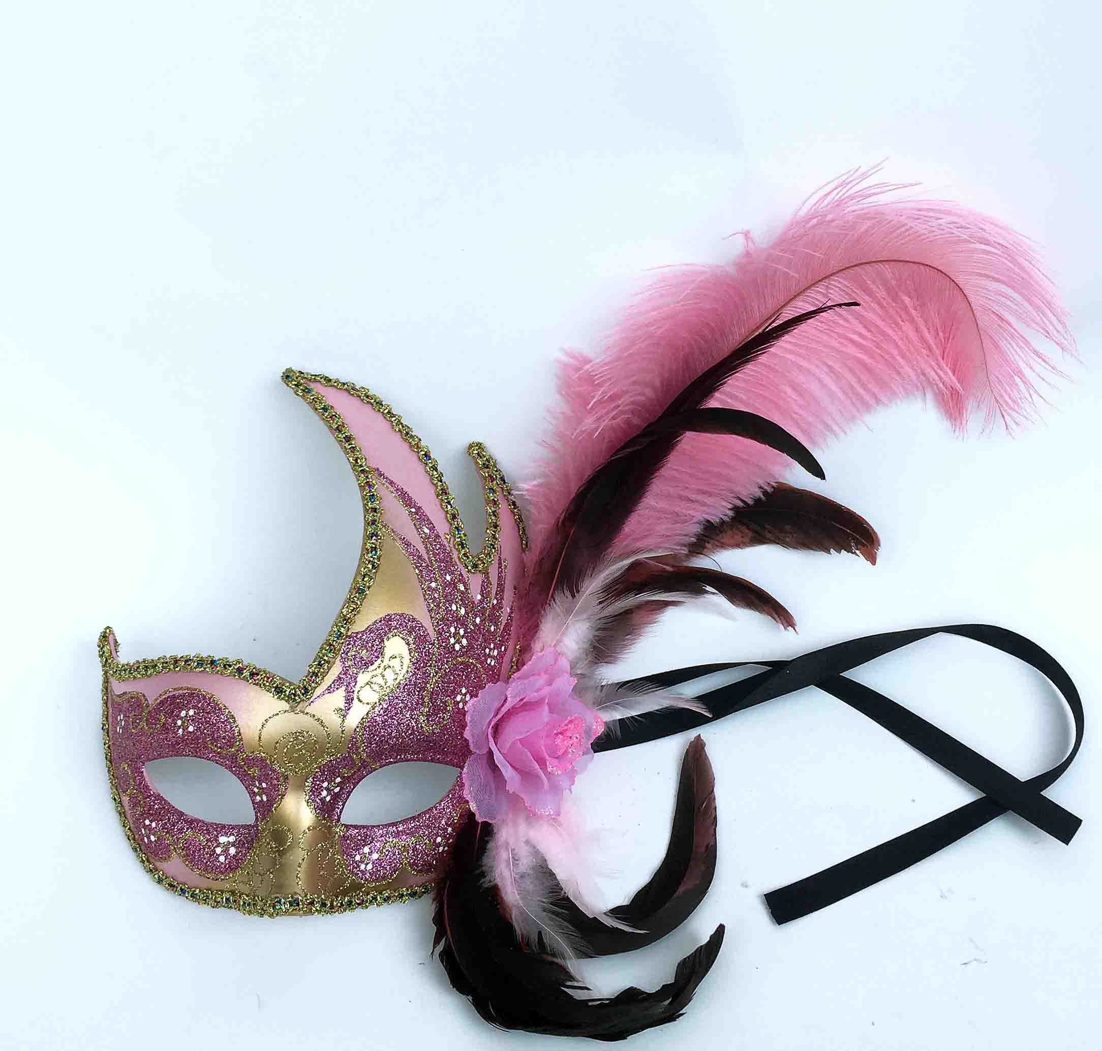 ostrich feather mask