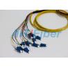SC / UPC to LC / UPC fiber optic cable patch cord Multi mode 12 Core LSZH Jacket
