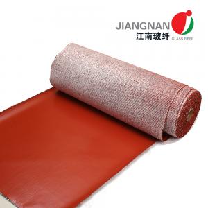 China Heavy Duty Silicone Rubber Coated Fiberglass Cloth For Heat Resistance Insulation Sleeve supplier