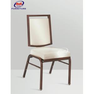 Metal Material White Hotel Banquet Chair With High Density Shaping Sponge