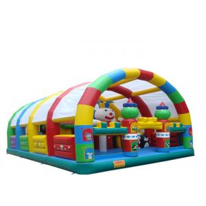 China Sport Outdoor Inflatable Playground Custom Logo Printable High Safety With Cover supplier