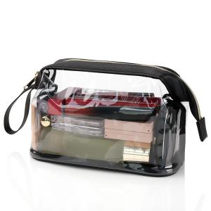 Large Travel Cosmetic Bag Waterproof  Transparent Big Makeup Bags Pouch with Zipper, Clear Toiletry Bag for Women