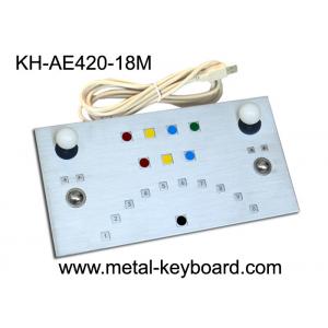 China Vandalism proof Metal panel Industrial Metal keyboard 18 Keys with USB / PS2 Interface supplier