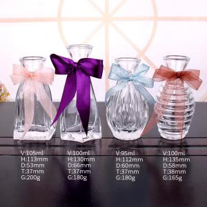 Clear Refillable Empty Glass Perfume Bottle Aroma Reed Diffuser Glass And PP Material