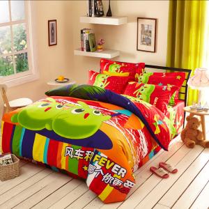 China Bamboo Reactive Printed 3d Duvet Cover Bedding Sets For Home Bedroom / Hotel supplier