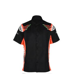 Adults Custom Breathable Black Sports Polo Shirt with Embroidery and Customized Color