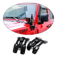 China Black Hard Anodizing A-Pillar Light Bar Cowl Mount and Go Pro Mount Bracket for Jeep JL on sale