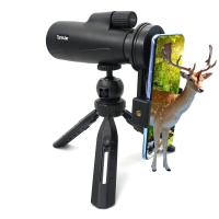 China 12X55 Monocular Telescope With Smartphone Adapter Tripod For Bird Watching Star Sports on sale