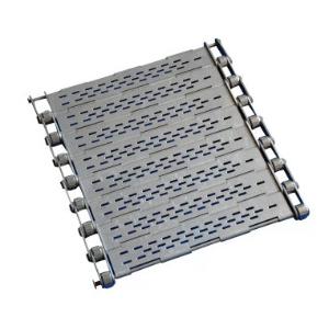 China Punched Wire Mesh Conveyor Belt Stainless Steel Chain Plate With Baffle wholesale