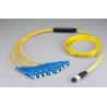 Multi Core MTP / MPO Fiber Optic Patch Cord LC To ST Fiber Cable , High Density