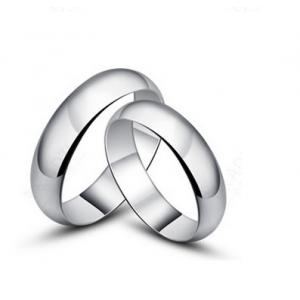 China Simple silver couple rings Korean jewelry trend glossy ring supplier