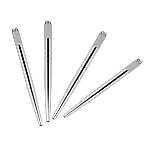 China Microblading Hairstroking Manual Tattoo Pen Silver EO Sterilized wholesale