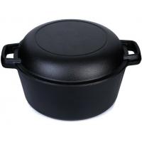 China Pre Seasoned Cast Iron Skillet and 4.8L Double Dutch Oven Set on sale