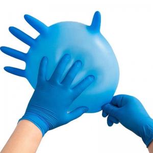 China Customized 510K Blue Nitrile Disposable Gloves Hair Dyeing Gloves supplier