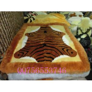 Tiger Sheepskin Throw Blanket Rug For Sofa Queen Size