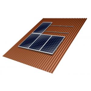 China Home Solar Panel Roof Mounting Systems 10-60° Tilt Angle Anodized Anti - Corrosive supplier
