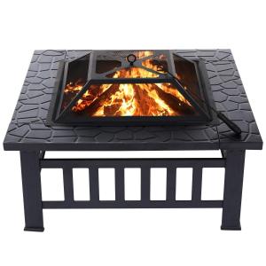 32 Inch Brazier Pan Wood Burning Fire Pit for Indoor Packing Size 62.5*22.5*72.5 cm