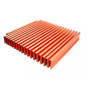 High Power Copper Zipper Fin Heat Sink Brazing Fold and Bond ADC12