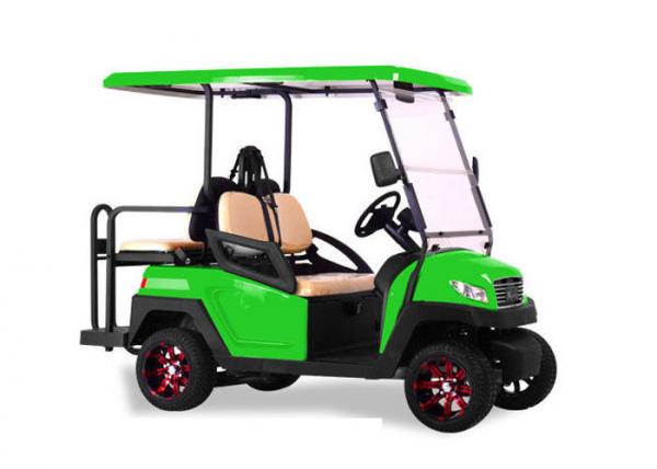 Green Color Multi Passenger Golf Carts , High End 4 Seater Electric Golf Buggy