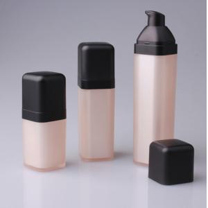 Square Serum Lotions Pink PMMA Skincare Bottle 30ml Airless Pump Bottle Cosmetic Containers