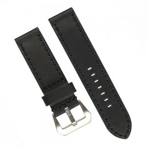 ROHS Mens Watches Leather Band , OEM Stitched Leather Watch Strap With Pre V Buckle