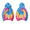 Breathable Cotton Tie Dye Zip Mens Oversized Pullover Hoodie