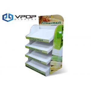 China Custom Pillow Free Standing Cardboard Displays High Capacity With Four Shelves supplier