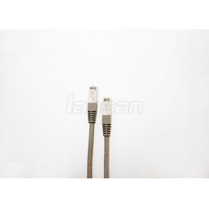 China Round CAT6A SSTP Cable , LSZH 1m RJ45 Connector 568B Pure Copper Patch Cord supplier