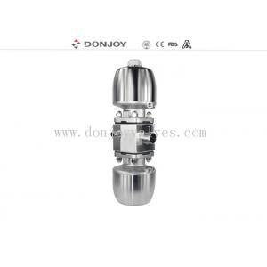 China DN25 Multiport Sanitary Diaphragm Valve , Three Ports Two Control Valves supplier