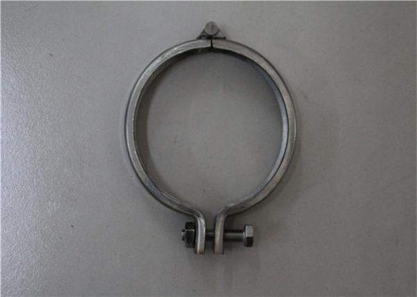 Aluminum Galvanized Metal Pipe Clamp / Plumbing Pipe Clips Customized Size