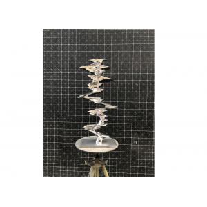 Mirror Polished Twisted Column Stainless Steel Sculpture For Garden Or Home Decoration